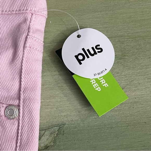 Arizona Jean Co. Shortie Shorts Adjustable Waistband Stretch 16 1/2 Plus Pink - Picture 3 of 10